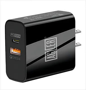 Agiler 65 W Fast Home Charger With Type C + USB 3.0 AGI-1940 Agiler 65 W Fast Home Charger With Type C + USB 3.0 AGI-1940